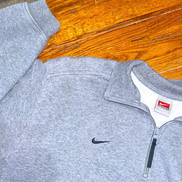 Nike Other - NIKE😎Gray SWEATSHIRT PULLOVER 1/4 Zipper Large Front Pockets Medium Mens